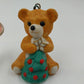 2 Hallmark Keepsake 1990 Christmas Ornaments PEPPERONI MOUSE Cinnamon Bear Vtg