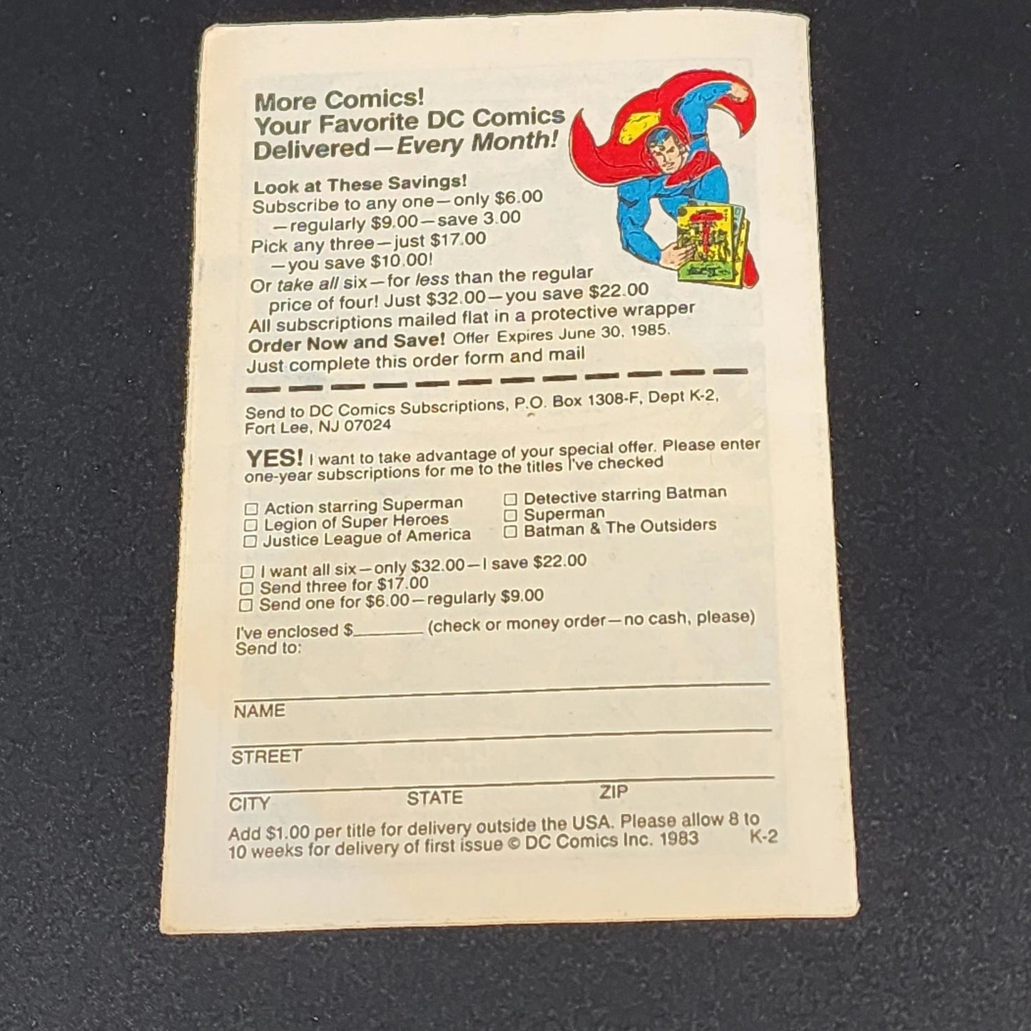 Kenner DC Super Powers Collection Lex Luthor Mini Comic Book Action #10 1983