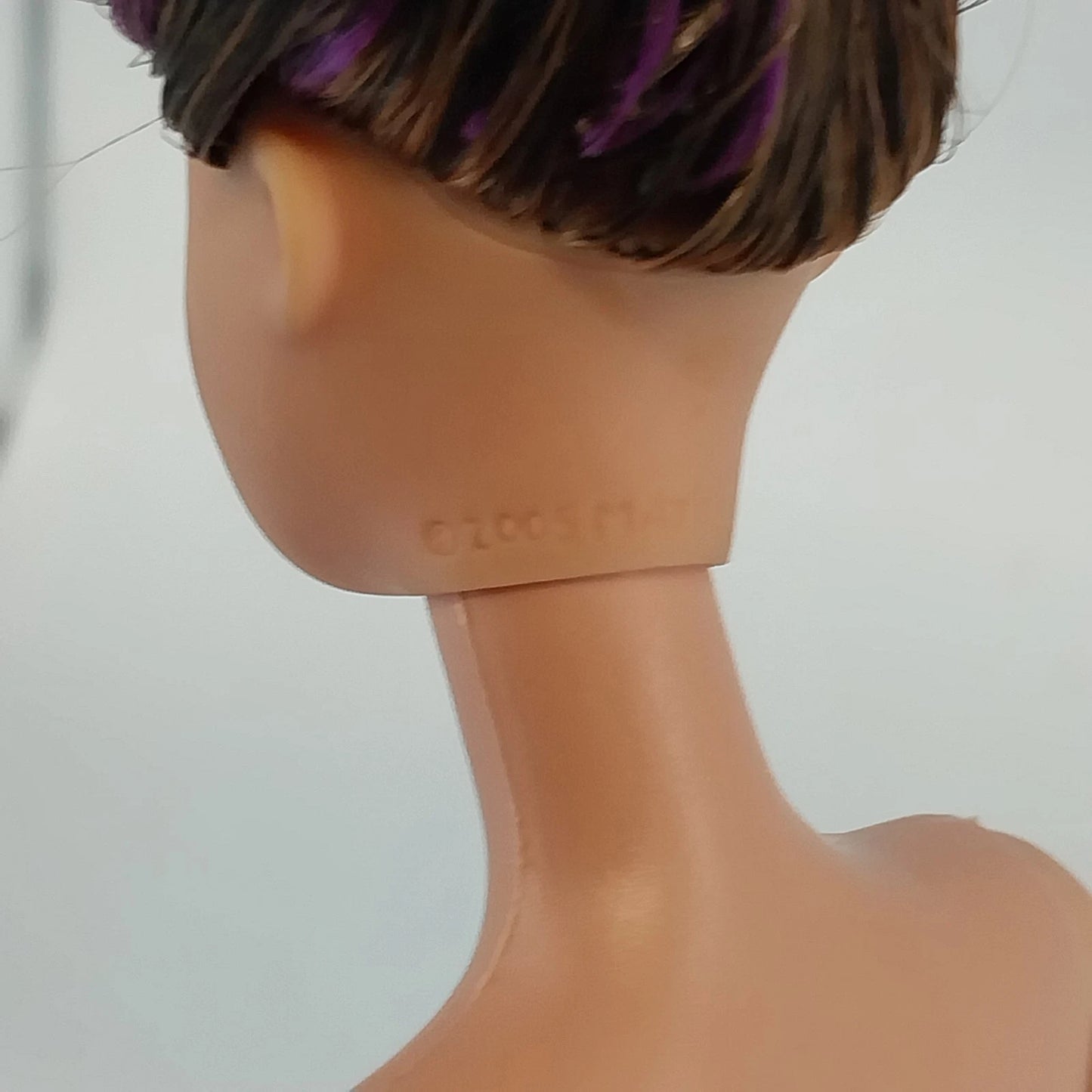 Mattel Barbie Brunette Purple Hair Doll Y2K Nude Indonesia 2005 Head 1999 Body