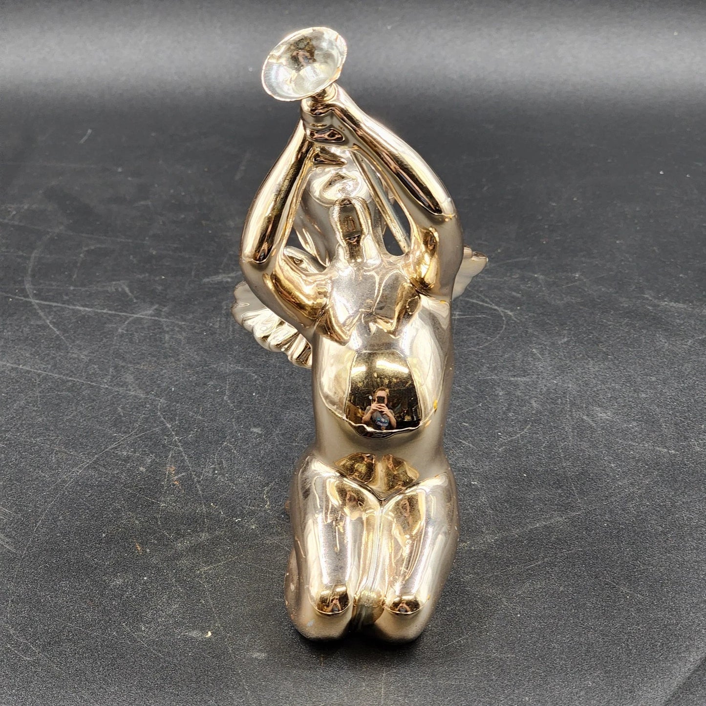 Department 56 Cherub Angel Figurine 6.5" Gold Tone Polyresin Christmas Decor