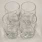 Set of 4 Italy Blown Crystal Ravel Liqueur Wavy Shot Glass Luigi Bormioli 2.5oz