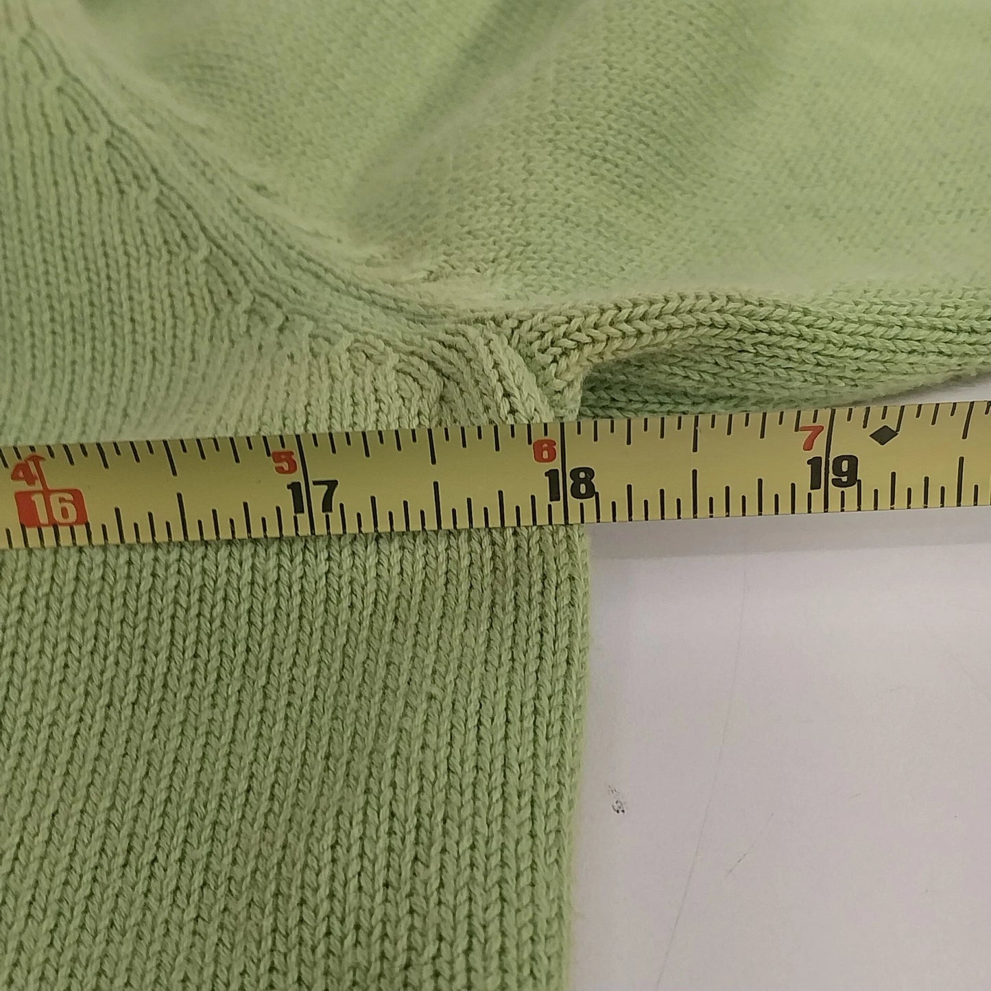 Raffaello Sport Women's Cotton Cowl Neck Lime Green Pullover Sweater Size L