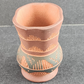 Navajo Red Clay Pottery Etched 3" Miniature Vase Signed J Hayes Native American