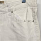 Earl Jean White Rhinestone Straight Leg Cuffed Denim Jeans 10