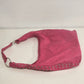 Pink Leather Hobo Bag Studded Hand Shoulder Purse Silver Studs Slouchy 12" Vtg