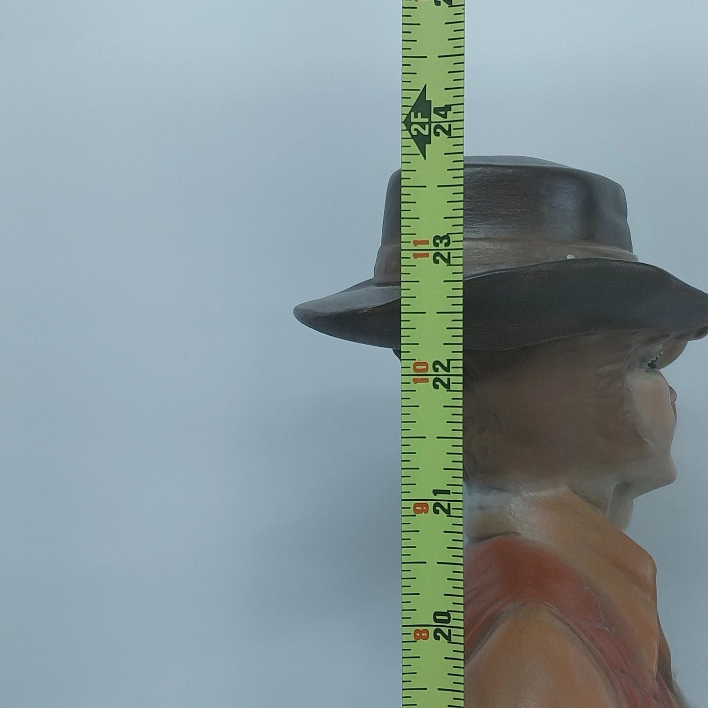 Atlantic Mold Cowboy Figurine 24in Ceramic Statue Rifle Revolver Western Vintage