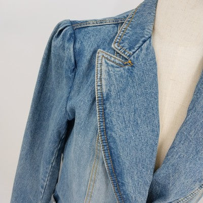 Mossimo Blue Denim Jeans Jacket XXL Long Sleeve 100% Cotton Made in Hong Kong