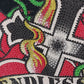 Escio-T Women's Black Rhinestone Endless Love Cross Heart Graphic Top Large