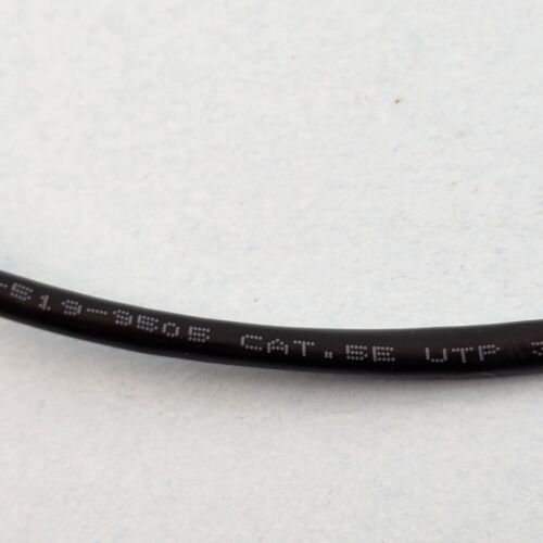 Cat 5e Ethernet Patch Cable 12 Inch Black 350 MHz Gold