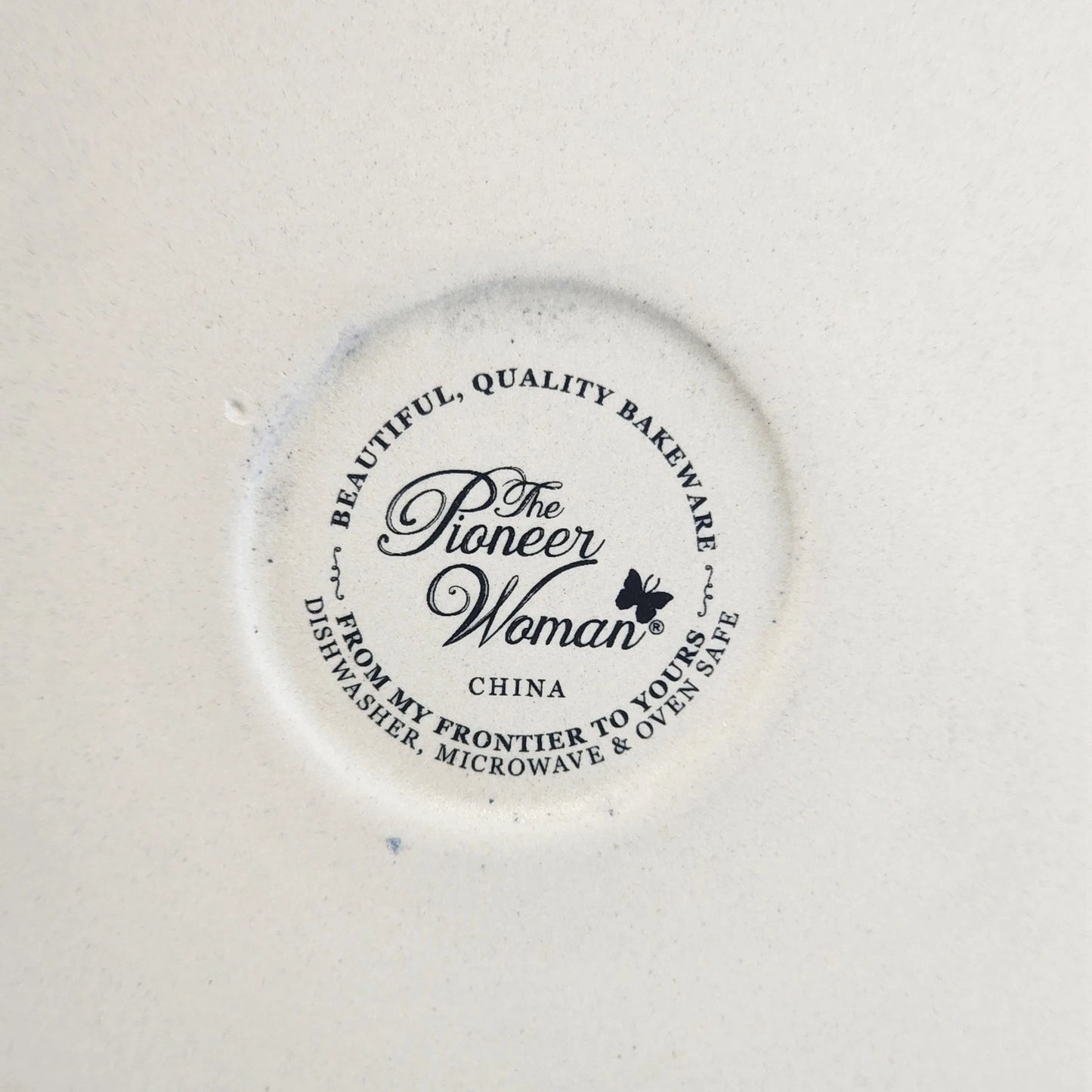 Pioneer Woman Flea Market Stoneware Pie Plate 10.5" Floral Design Ruffled Edge