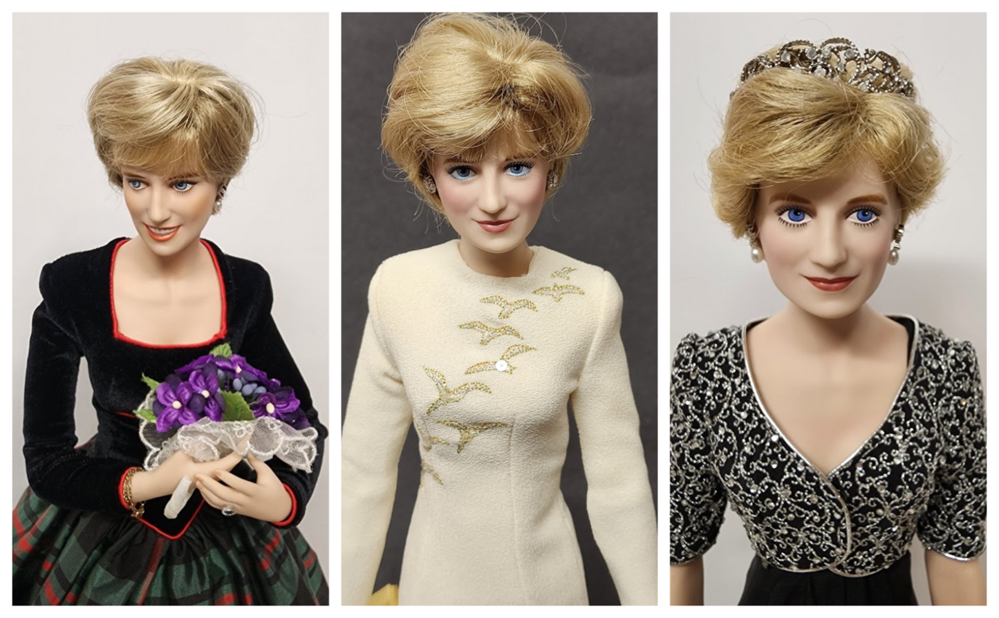 The Franklin Mint Diana Princess of Wales Porcelain Portrait Doll Various Outfit