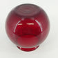 Anchor Hocking Royal Ruby Red Ivy Ball Vase 4" Round Solid Glass Decor Vtg USA