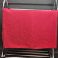 Red on Red Textured Linen Tablecloth 100" Long x 60" Wide Vintage