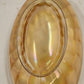Jeannette Iridescent Carnival Glass Marigold Bowl Twin Clear Handle Large 10.5"
