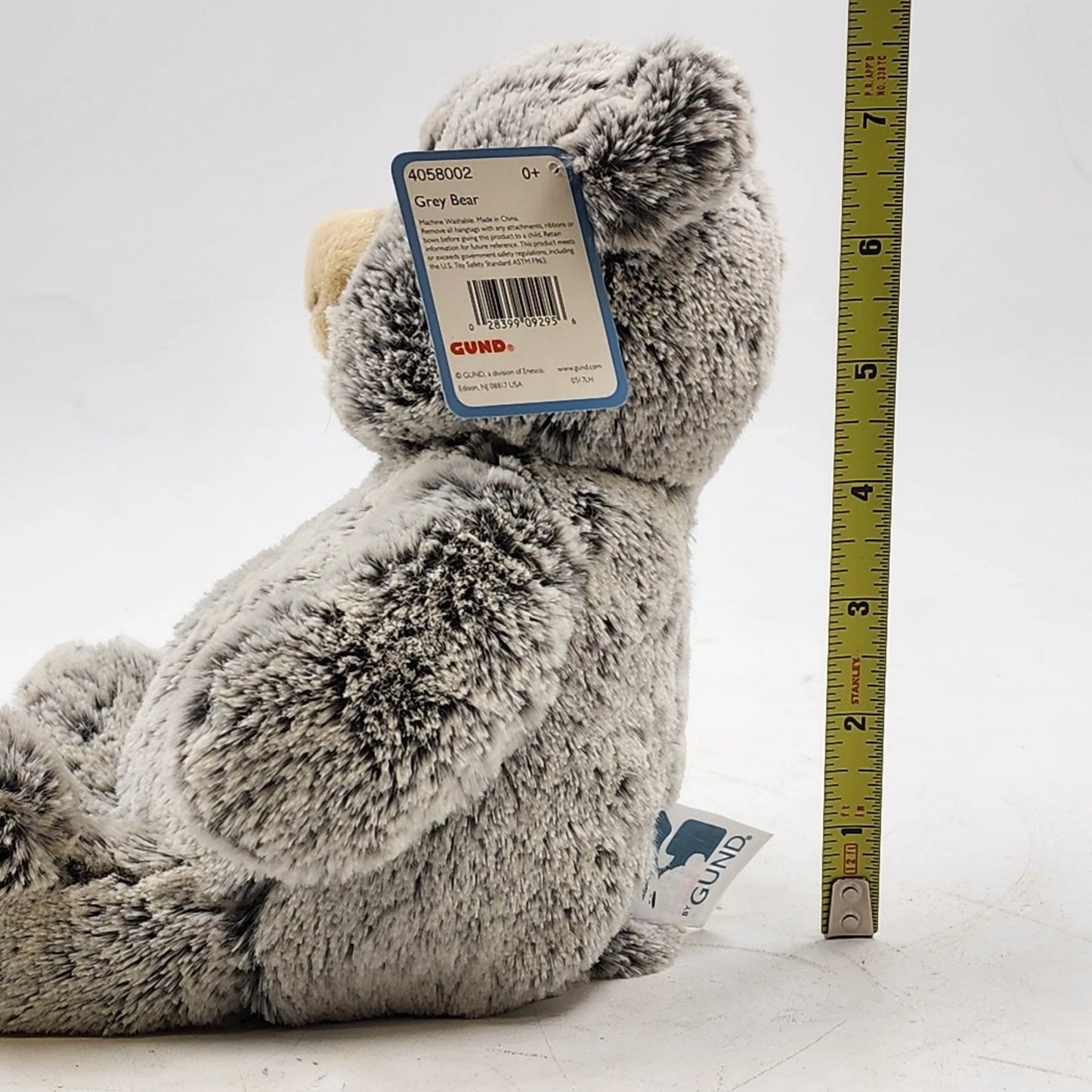 Baby Gund Super Soft Teddy Bear Plush Small Gray Stuffed Animal 7.5" NWT China