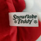 2000 Snowflake Teddy Bear Plush Red Velvet Christmas Large 22in
