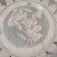 Natural Wood Round Plate Hand Carved Floral Wall Hanging Decor 11.75" Repaired