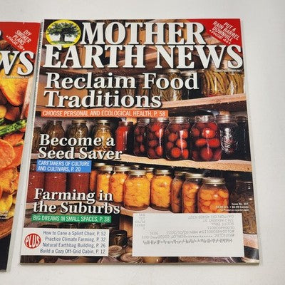 2 Mother Earth News Magazines August/September 2021 and October/November 2021