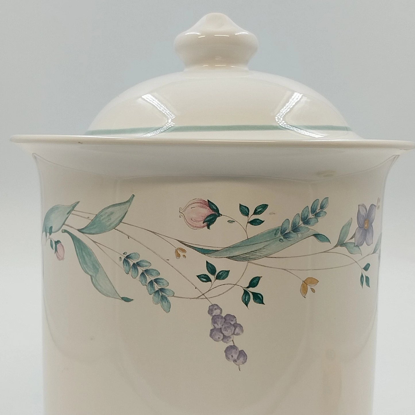 Pfaltzgraff April Medium Canister with Lid Stoneware Storage Jar 8.75"