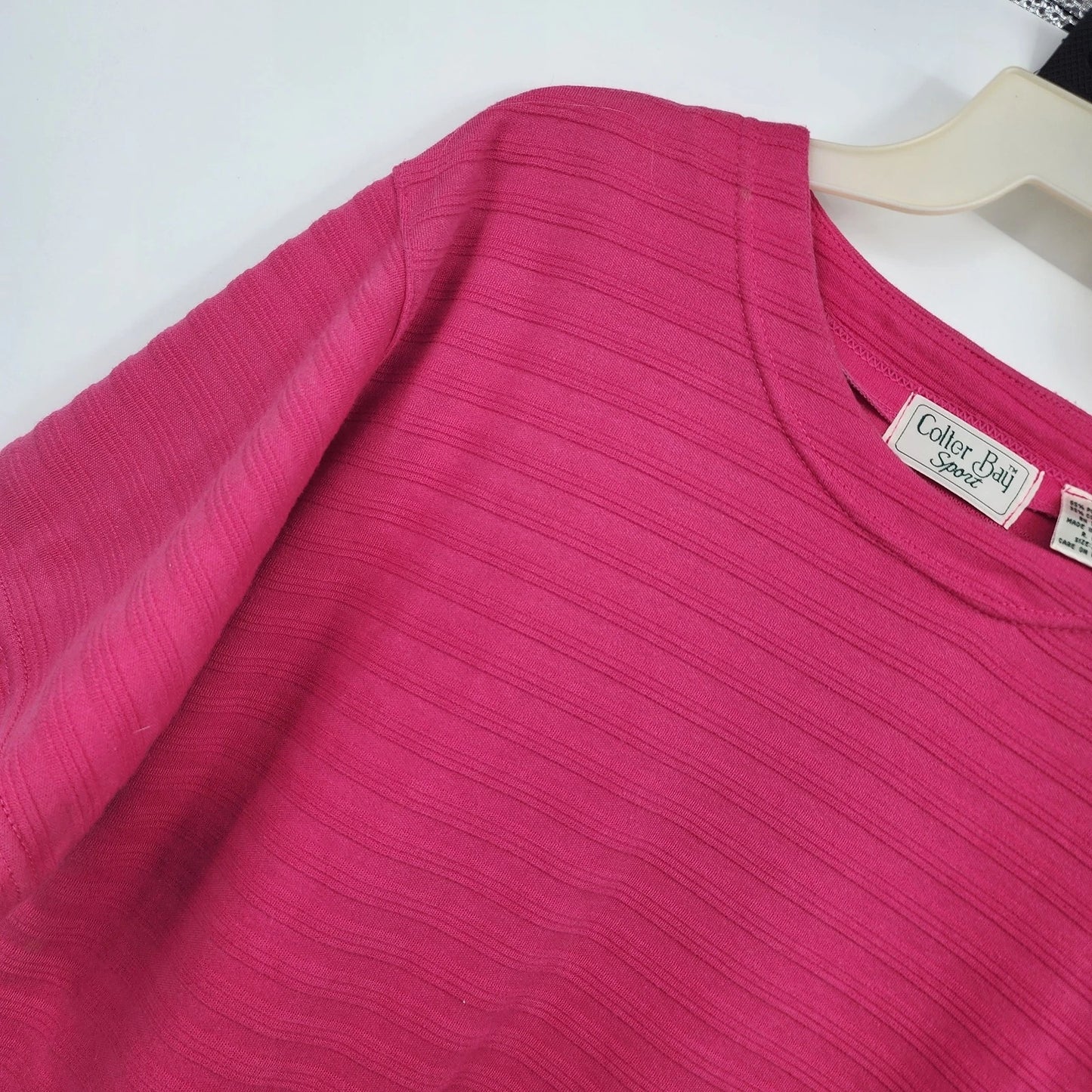 Colter Bay Sport Shirt Women Small Pink Short Sleeve Poly Cotton Casual Top
