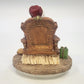 Candle-lite Sleeping Santa Candle Topper Figurine 4.25" Chair Cats Dog Gifts Vtg