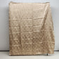 Smooth Light Golden Beige Woven Diamond Pattern Two Rod Curtain Panels 82"x38"