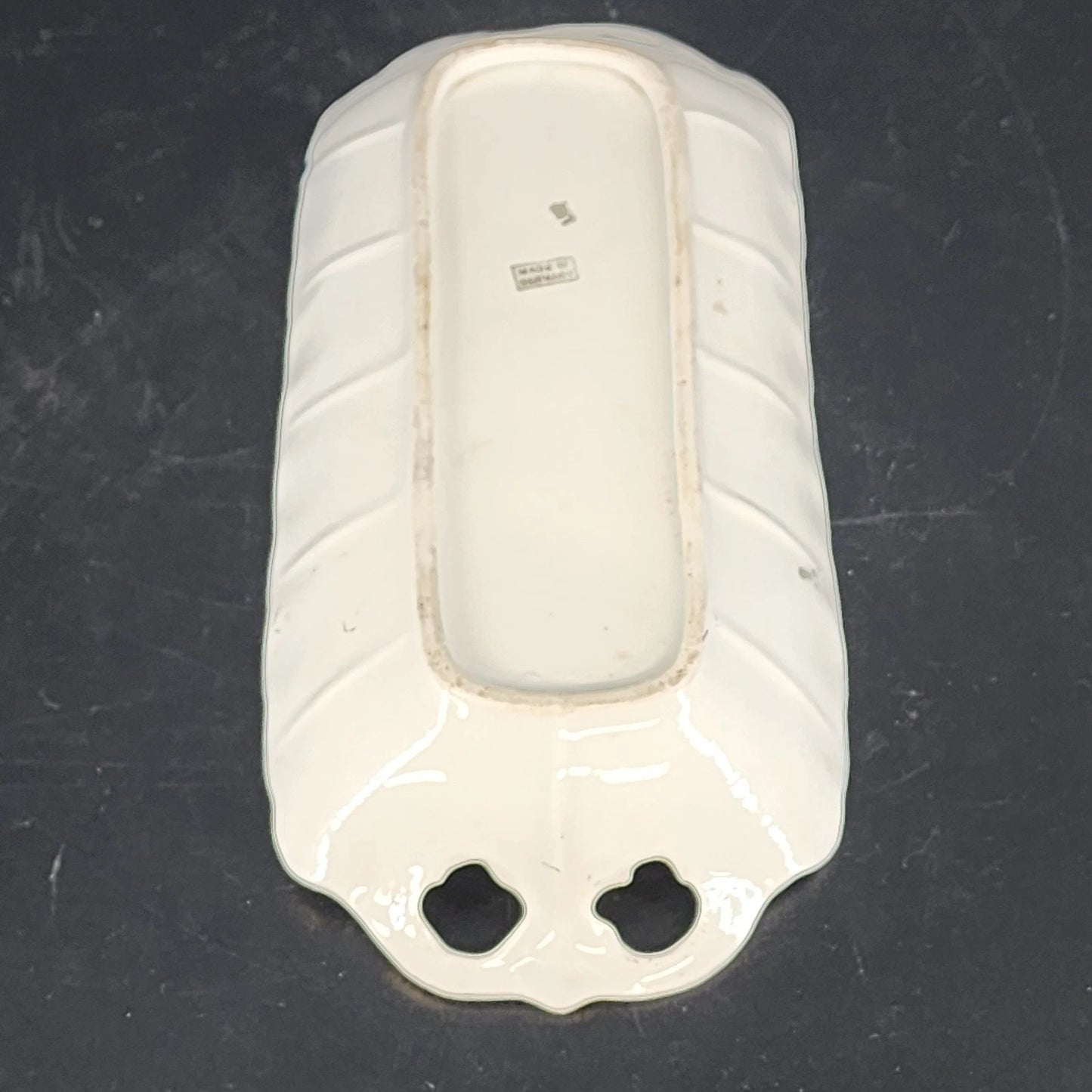 German Porcelain Celery Tray Cobalt Blue Gold Roman Ladies Scene 1900's Antique