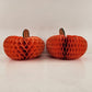 4 Pc Halloween Scarecrow Pumpkin Hard Plastic Honeycomb Paper Decoration 1970's