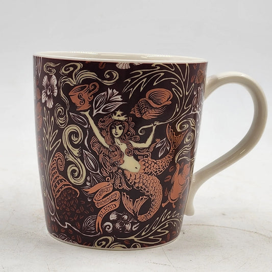Starbucks 2008 Anniversary Blend Siren Mermaid Mug Split Tail Coffee Cup 12 oz