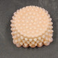 Fenton Hobnail Pastel Pink Milk Glass Candy Dish 4.25" Square Compote Vintage