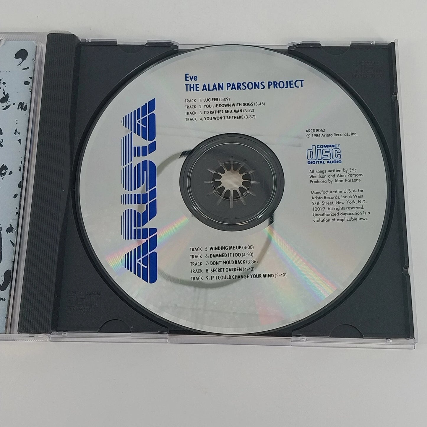 The Alan Parsons Project Eve CD 1979 Progressive Rock Classic Rock Arista Record