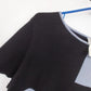 Designers Originals Color Block Top Women XL Black Blue Short Sleeve Cotton