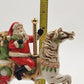 Homco Carousel Horse Figure Santa Claus #5117 Ceramic Brass Stand Philippines