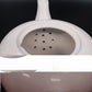 Crate & Barrel Monno Bangladesh White Ceramic Porcelain Teapot with Lid 5.5" Vtg