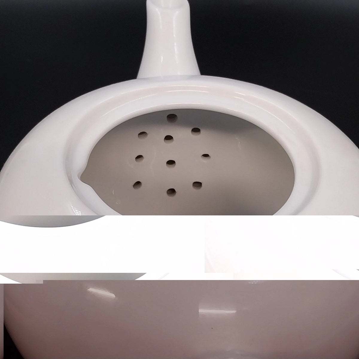 Crate & Barrel Monno Bangladesh White Ceramic Porcelain Teapot with Lid 5.5" Vtg
