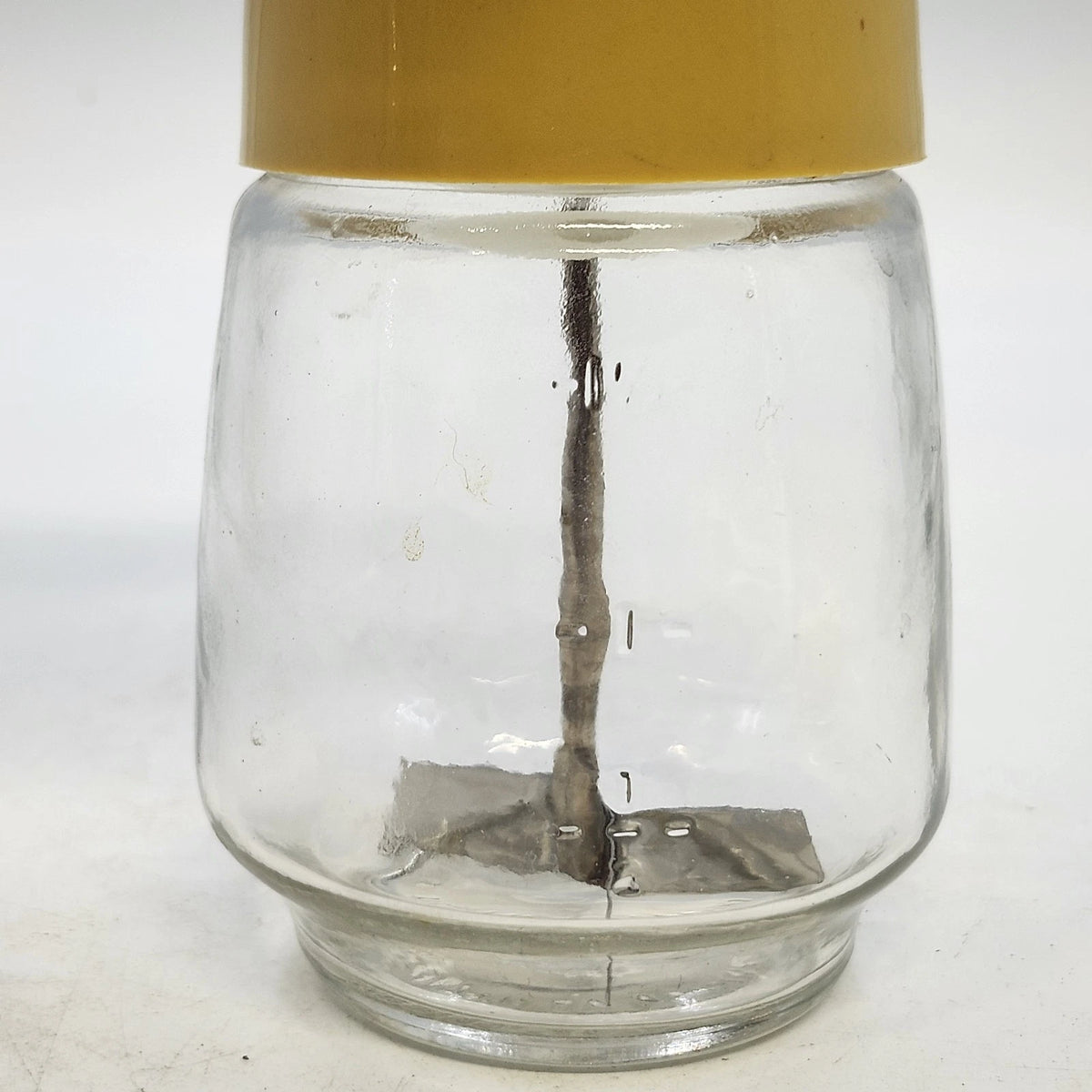 Federal Housewares Glass Food Chopper Yellow Lid Manual 10" Vintage Kitchen Tool