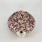 Vintage Lord Nelson Royal Brocade Chintz Teapot England Maroon Floral