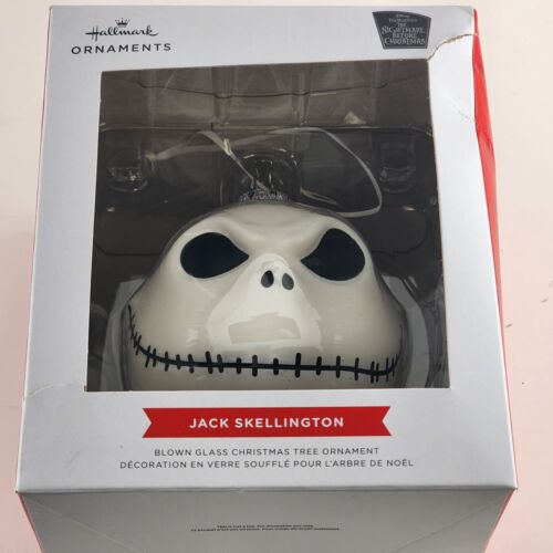 Hallmark Nightmare Before Christmas Jack Skellington Ornament Boxed Blown Glass