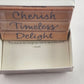 Lot of 5 Special Words and Wavy Lines Rubber Stamps Wooden Mounted Lightly Used