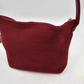 The Sak Red Woven Crochet Shoulder Bag Purse Leather Strap 12"x10"x6" Vintage