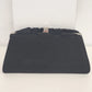 Black Evening Clutch Bag Leather Interior Minimalist Formal Handheld Purse Vtg