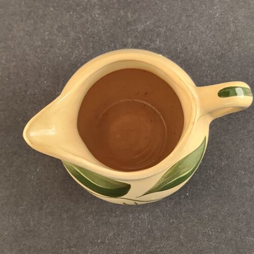 Watt Pottery Small Apple Pitcher Hand Painted w Handle and Spout Vintage 12 Oz