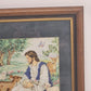 Framed Wall Art Jesus in Garden Surrounded by Animals "I Am the Good Shepherd"