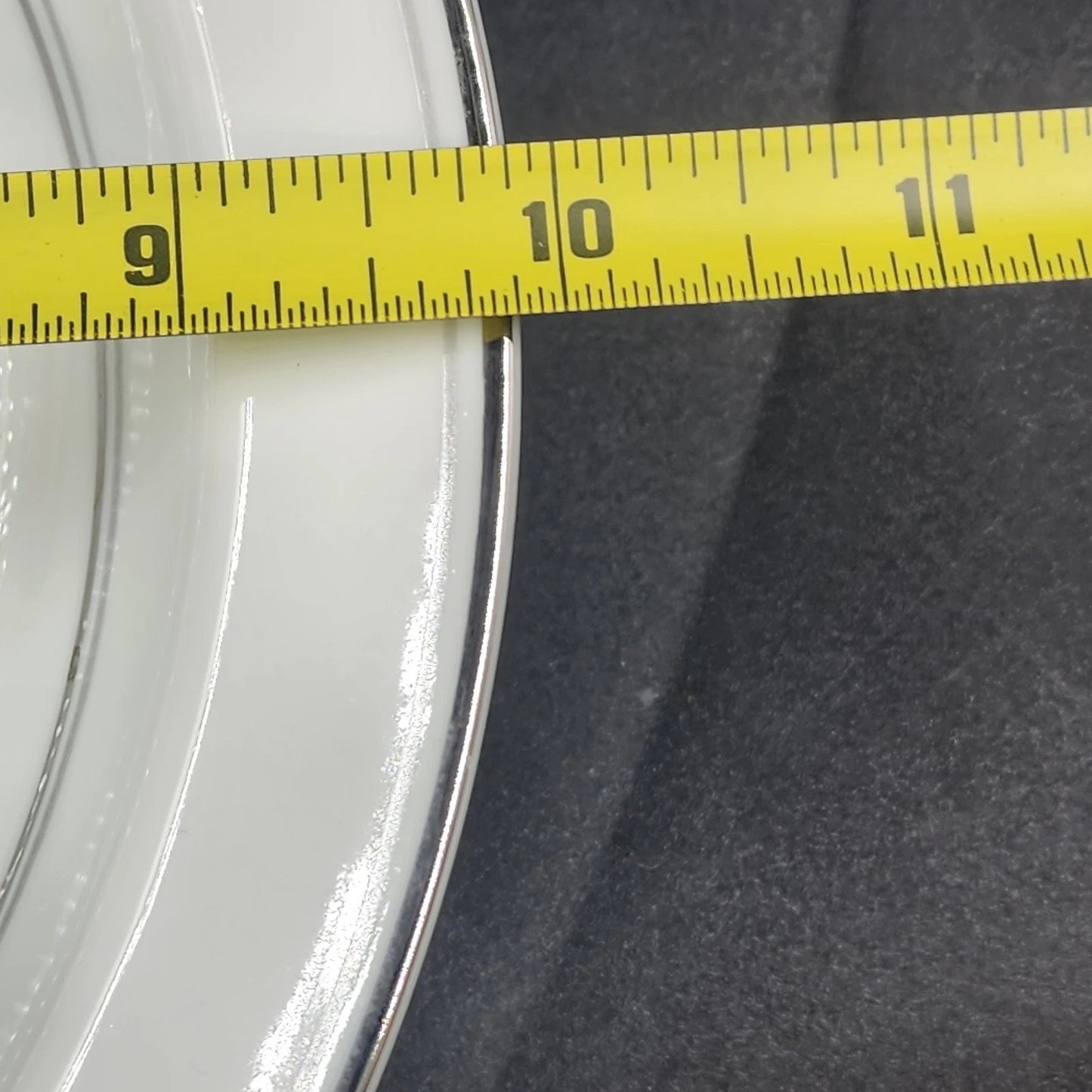 Noritake Crest Round Vegetable Bowl 5421 Lily of the Valley 10" Platinum Trim