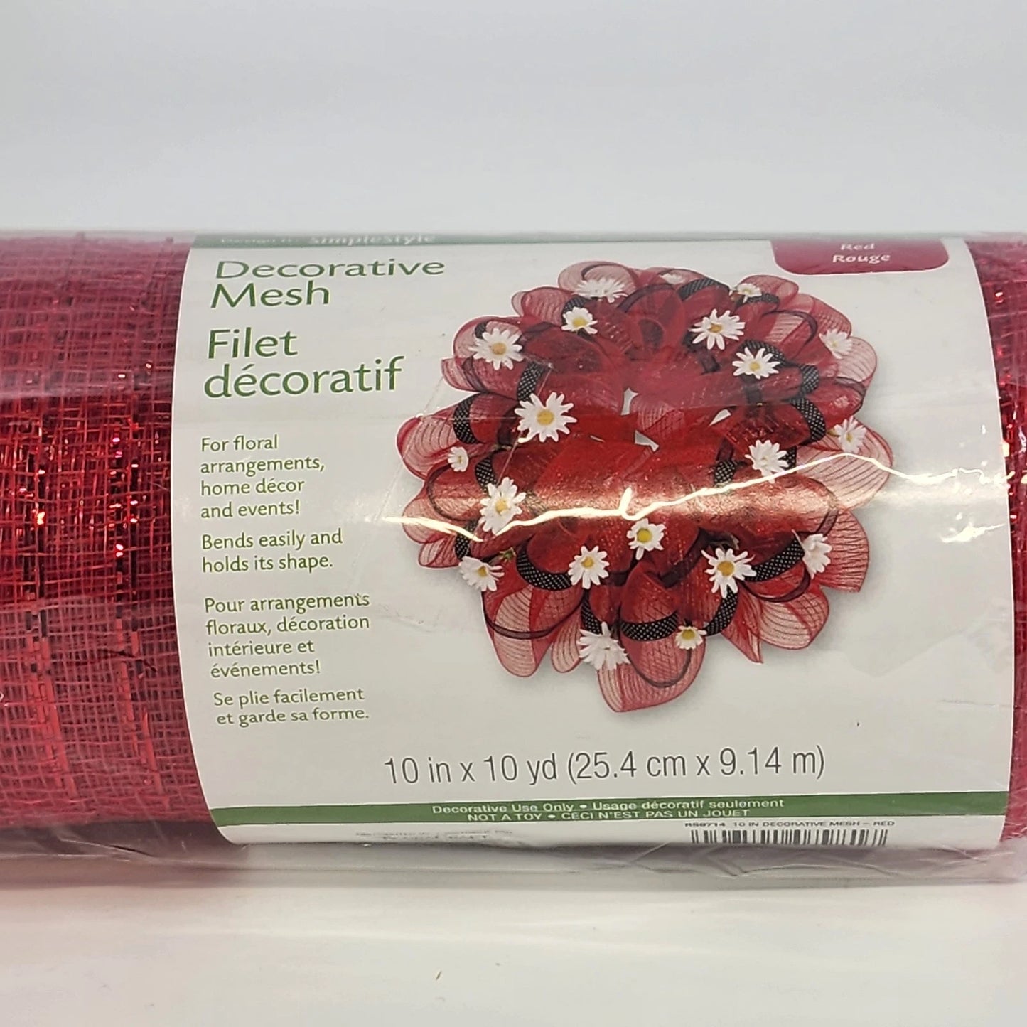 4 Rolls Deco Mesh Ribbon 10" x 30 ft Each Metallic Sparkle Wreath Supplies China