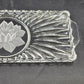 Stollen Platte Crystal Cake Plate Tray German Christmas Floral w Handles 14.25"