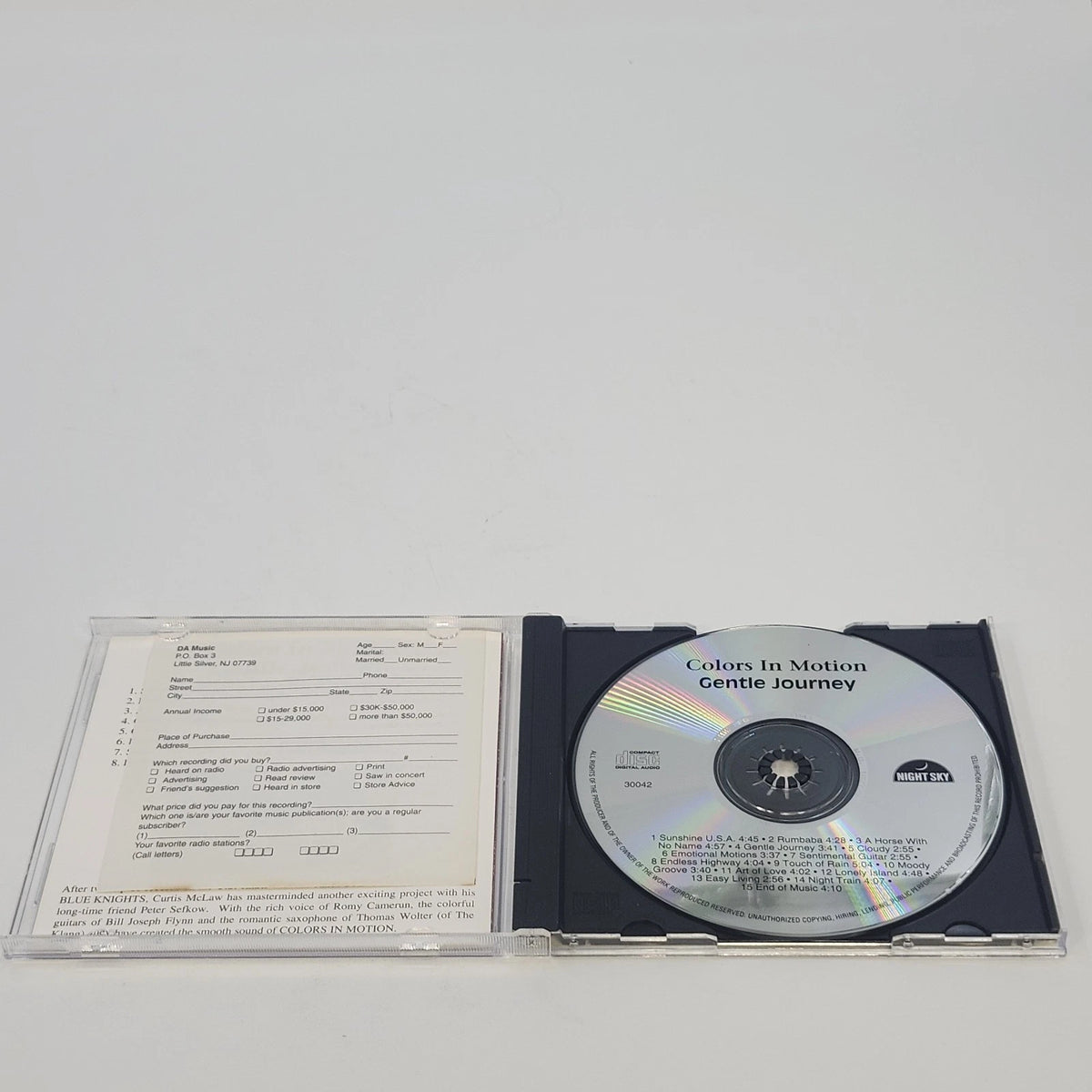Colors In Motion Gentle Journey CD Night Sky 3004-2 New Age Smooth Jazz 1995 Vtg
