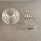 Set of 3 Unbranded Espresso Cups Glass with Detachable Steel Handles Vintage