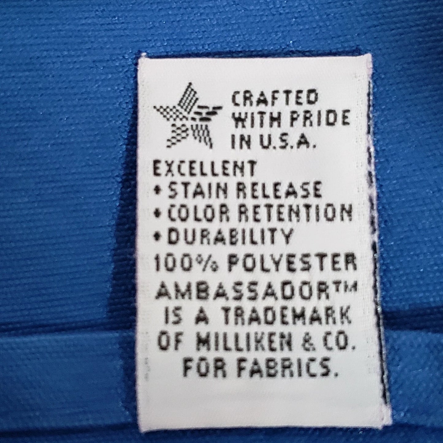 Milliken Ambassador Series 85 Tablecloth 84" x 84" Royal Blue Square Vintage