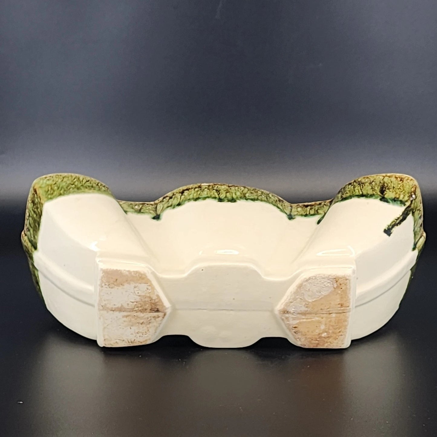 Vintage McCoy Pottery Rectangular Planter Green Drip Glaze MCM